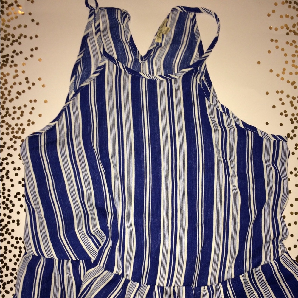 Navy blue/White Blouse